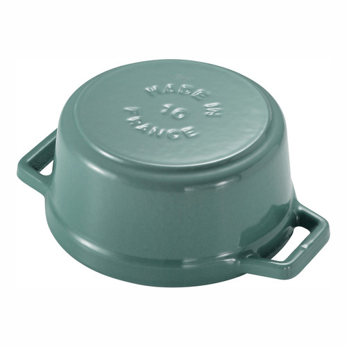 Staub Round Cocotte 10cm Eucalyptus - Premium Cast Iron Dutch Oven