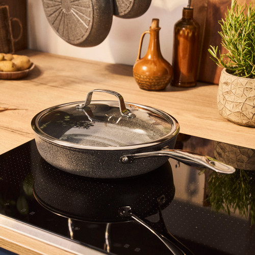 Ballarini Salina Saute Pan w/Lid 28cm Ceramic Titanium Ballarini Salina Saute Pan w/Lid 28cm Ceramic Titanium