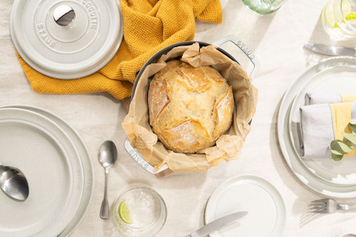 Staub Ceramic Flat Plate 22cm White Truffle - 1pc