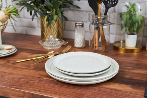 Staub Ceramic Flat Plate 26cm White Truffle - 1pc