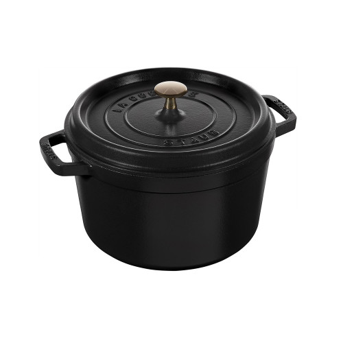 Staub Round Deep Cocotte 24cm, Black