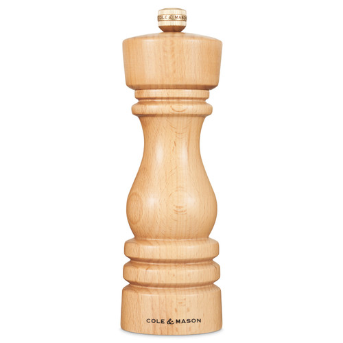 London Natural Beech Pepper Mill - 18cm
