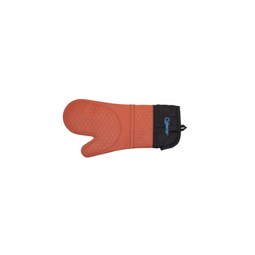 Silicone Fabric Oven Glove - Red
