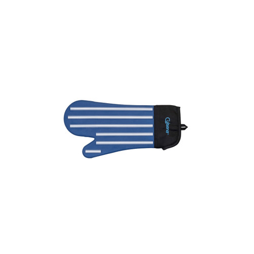 Silicone/Fabric Oven Glove Stripe - Blu