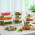 Clear Glass White Rect Container -630ml