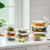 Clear Glass 10Pc Set -White