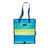 Freezable Grocery Tote Bag Fresh Stripes Blue