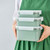 Microwave Stainless Steel Container 1.2L - Green