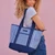 Freezable Tote Cooler Bag Seaside Stripe