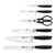 All Star  Knife Block 7/Set, Rubberwood Anthracite