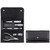 Classic Inox Beauty Tool 5/Set, Polished Stainless Steel, Black, Calf Leather