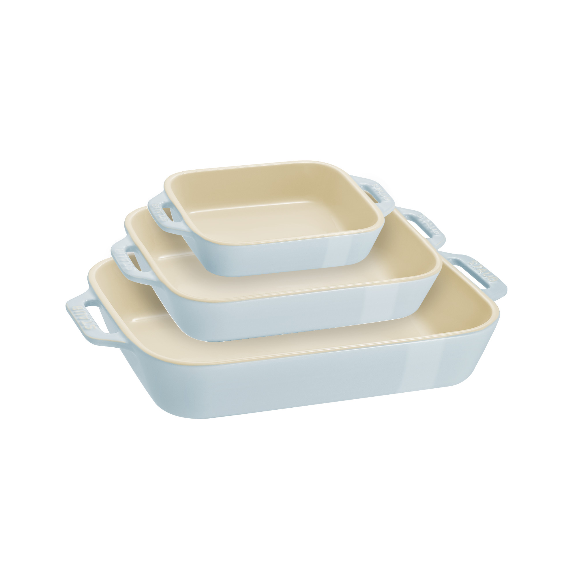 Ceramic Oven Dish Rectangular 3/Set 14,20,27cm, Blue Zwilling
