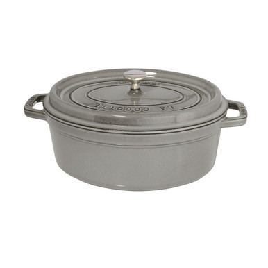 Staub Oval Cocotte 29cm, Graphite