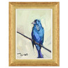 Blue Robin Bird on Canvas