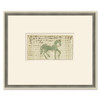 P-6095  Green Horse - Sm. Mennonite Ledger Drawing