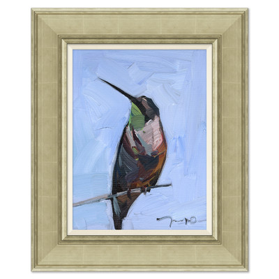 Green Throated Hummingbird on Canvas