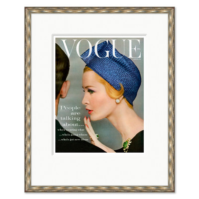 CN-25-0433C  Vogue Cover, "Sarah Thom Wearing a Blue Hat," Richard Rutledge, April 15, 1959