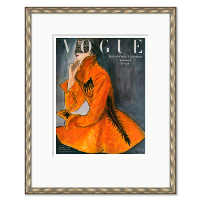 CN-25-0435L  Vogue Cover, "American French Collections," Rene R. Bouche, October 1, 1947