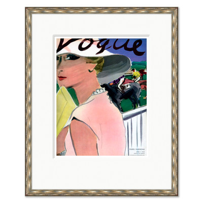 CN-25-0435D  Vogue Cover, "Paris Fashions at the Racetrack," Carl Erickson, April 1, 1933