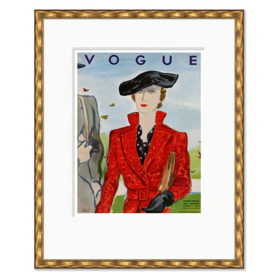 CN-25-0432I  Vogue Cover, "Autumn Forecast - Furs & Millinery," Eduardo Garcia Benito, August 1, 1934