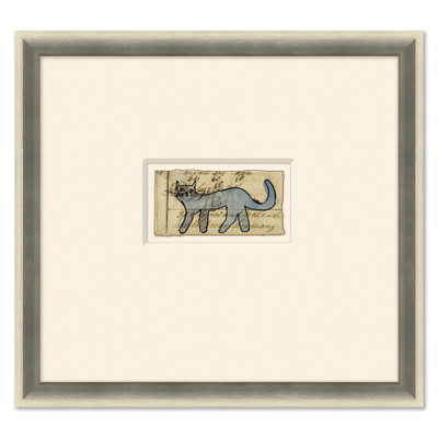P-6092  Blue Cat - Sm. Mennonite Ledger Drawing