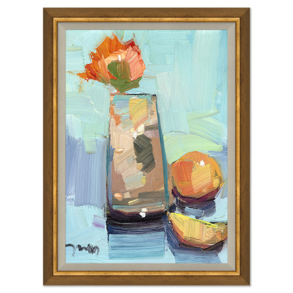 Flower & Oranges on Canvas