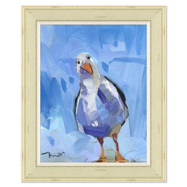 Curious Seagull on Canvas