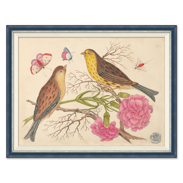 P-7224A  18th Century Floral Bouquets with Birds I