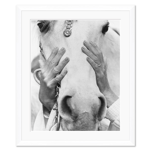 Vogue Magazine, "Conchita Cintron Holding the Head of a Horse," Henry Clarke, September 1, 1968