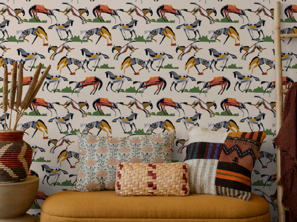WYK25169  Wild Horses Collage