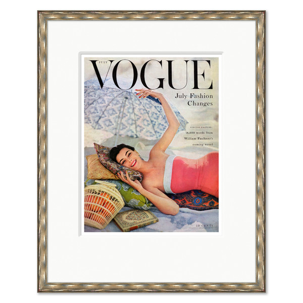 CN-25-0433B  Vogue Cover, "Anne Gunning Under an Umbrella," Karne Radkai, July 1, 1954