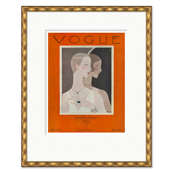 CN-25-0438F  Vogue Cover, "Paris Openings & Brides," Eduardo Garcia Benito, April 1, 1926