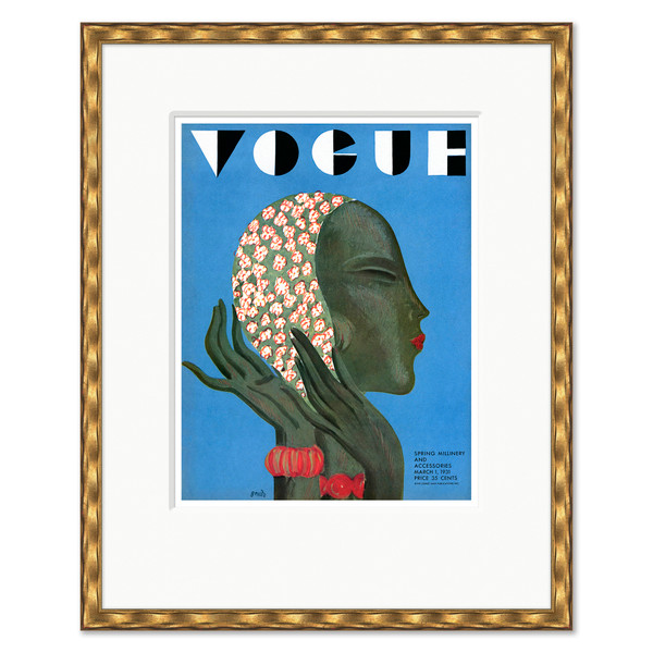 CN-25-0434A  Vogue Cover, "Spring Millinery," Eduardo Garcia Benito, March 1, 1931