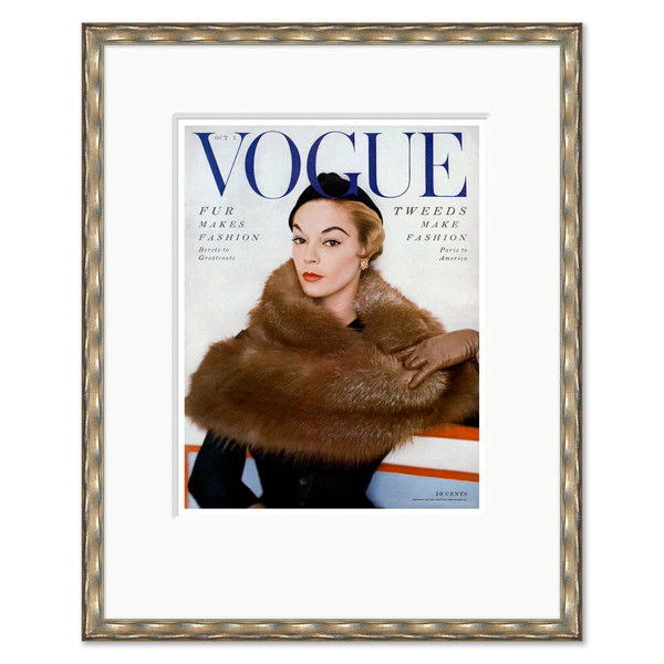 CN-25-0441B  Vogue Cover, "Jean Patchett, Fur Makes Fashion," Horst P. Horst, October 1, 1953