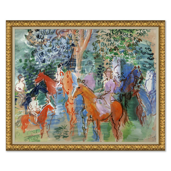 P-7378  La Famille Kessler a Cheval, Raoul Dufy
