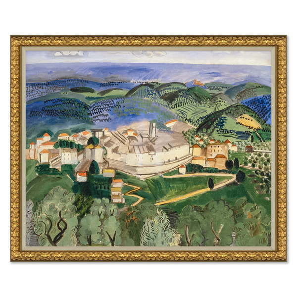 P-7379  Landskab ved Vence i Provence, Raoul Dufy