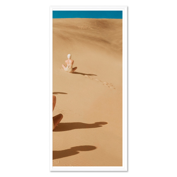 CN-26-0453C  Vogue Magazine, "Model Sitting on Sand Dunes," Clifford Coffin, June 1, 1949