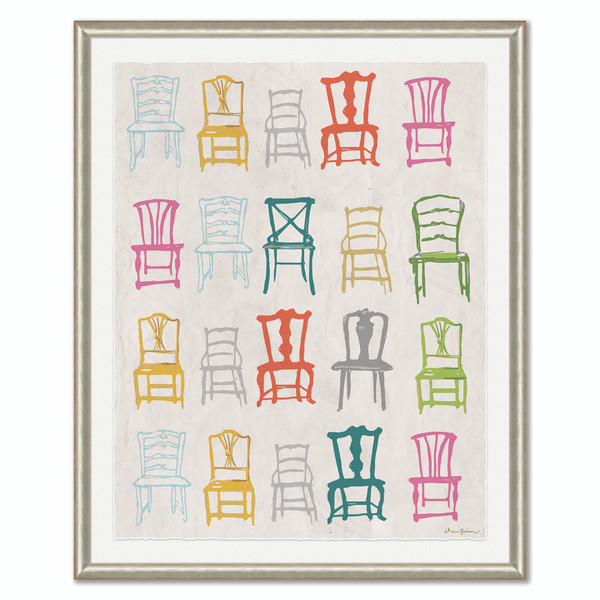 DG-0135  Painted Chairs in Multi