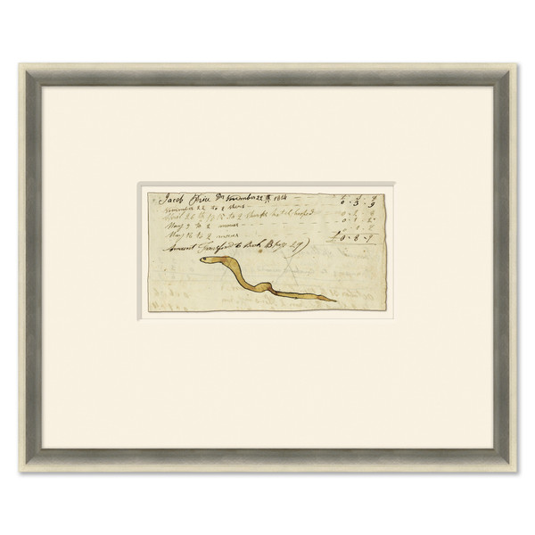 P-6096  Snake - Sm. Mennonite Ledger Drawing