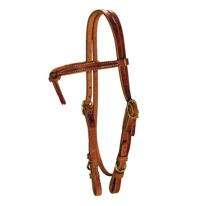 Knotted Browband Headstall with Buckle Cheek