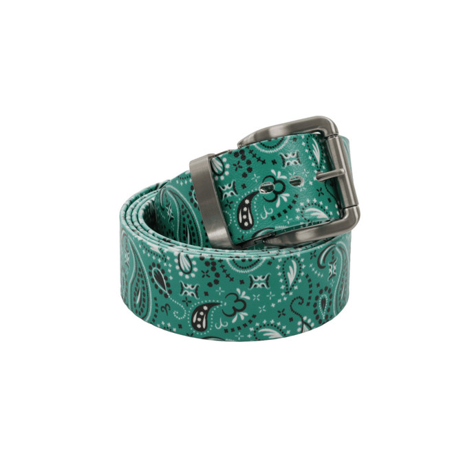 Teal Bandana Printed Belt