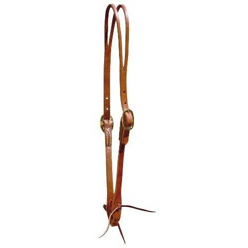 Western Horse Headstall - Taille standard - Bride réglable en cuir véritable tressé à la main avec nœud