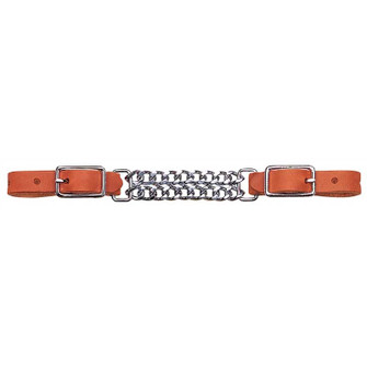 Weaver Harness Leather Double Flat Link Curb Strap