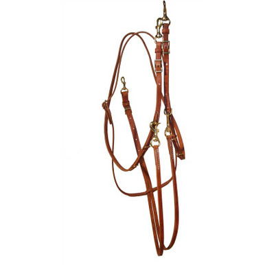 Laced Barrel Rein Leather German Martingale - Runin' In Style