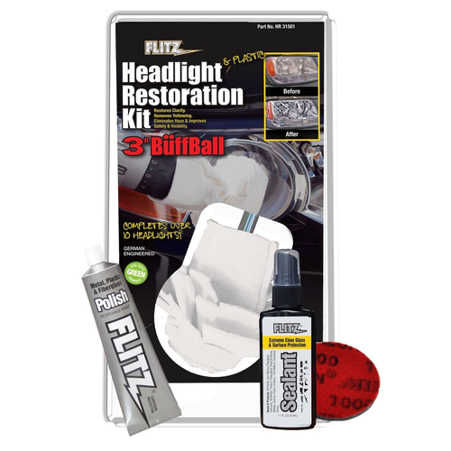Headlight & Plastic Restoration Kit Flitz Premium Polishes