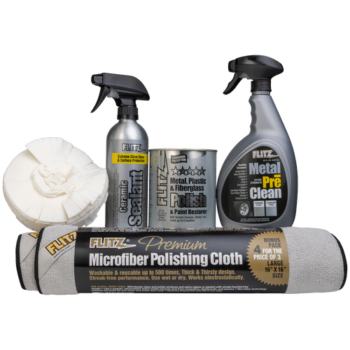 Flitz Pro Shine Kit -- includes 5 Flitz products for the ultimate detailing kit