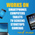 A blue advertisement shows several electronic devices with screens that can be cleaned with Flitz Electronics Cleaner. Text across the image reads “Works on,” in yellow and “Smartphones, computers, tablets, TV screens, stovetops, cameras, and more” in white.
