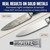 Flitz Metal Polish Paste restores shine to a tarnished metal knife blade