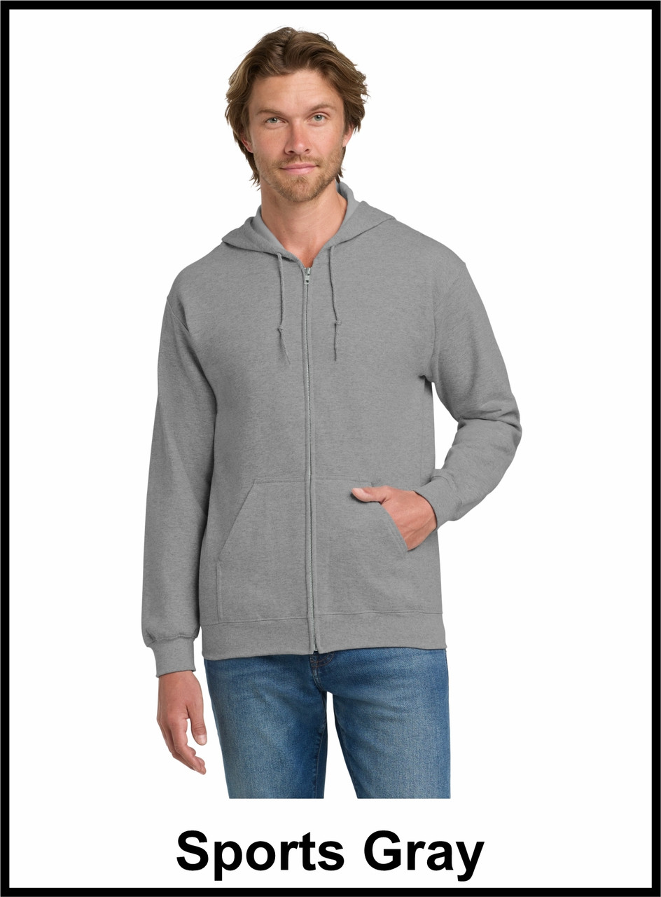 Sport Gray Zipped Hooded