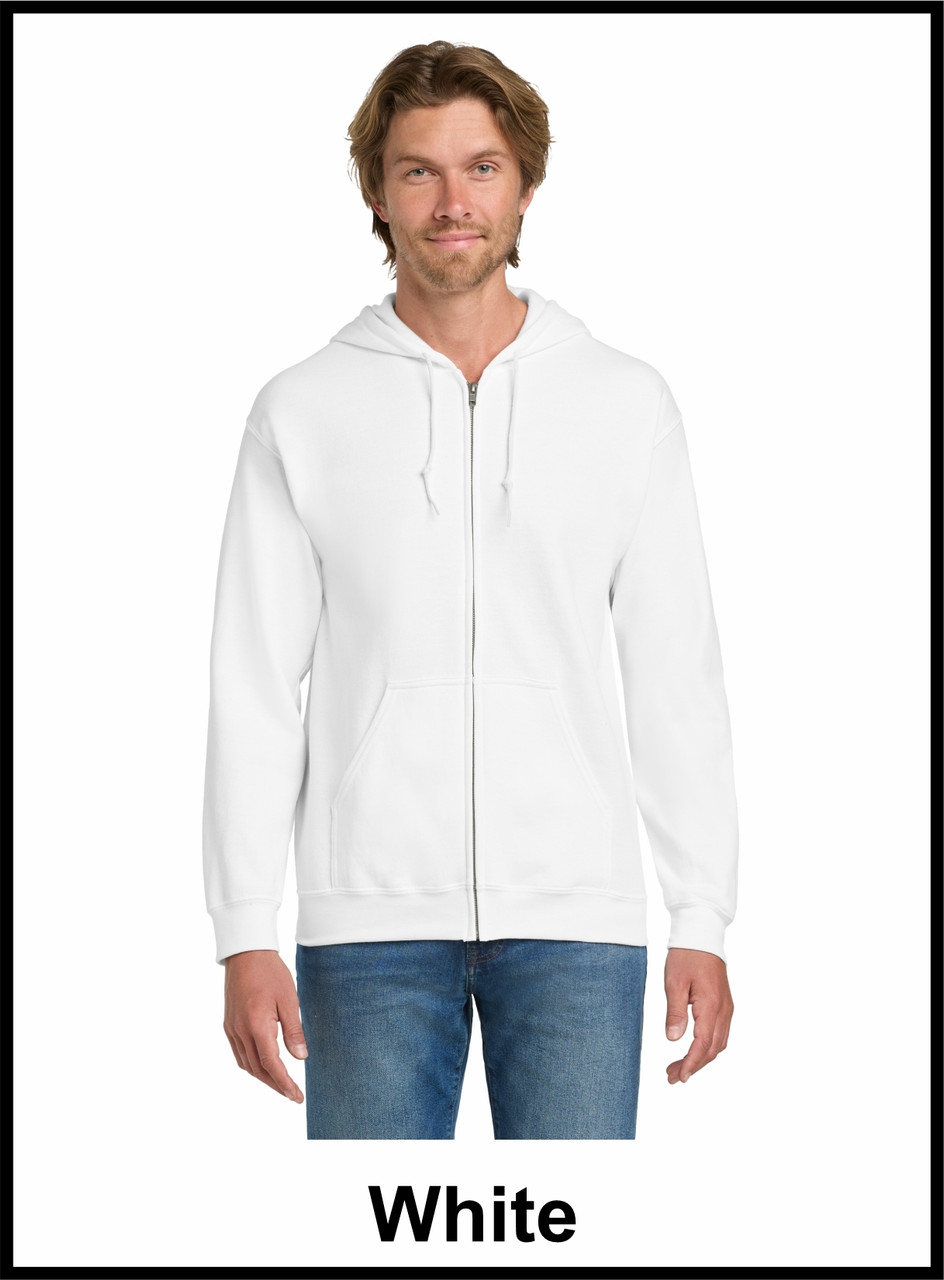White Zipped Hooded